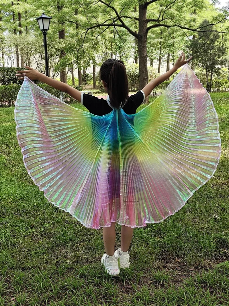 화려한 벨리댄스 윙 심포니 얀 클로크 핸드메이드 댄스 공연 소품 투명 컬러 넥 행잉 윙