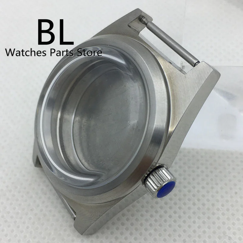 

BL New Domed Crystal Watch Case 38mm Coated Glass Flat Sapphire Glass Fit NH35 NH36 ETA2824 PT5000 ST2130 Movement Silver