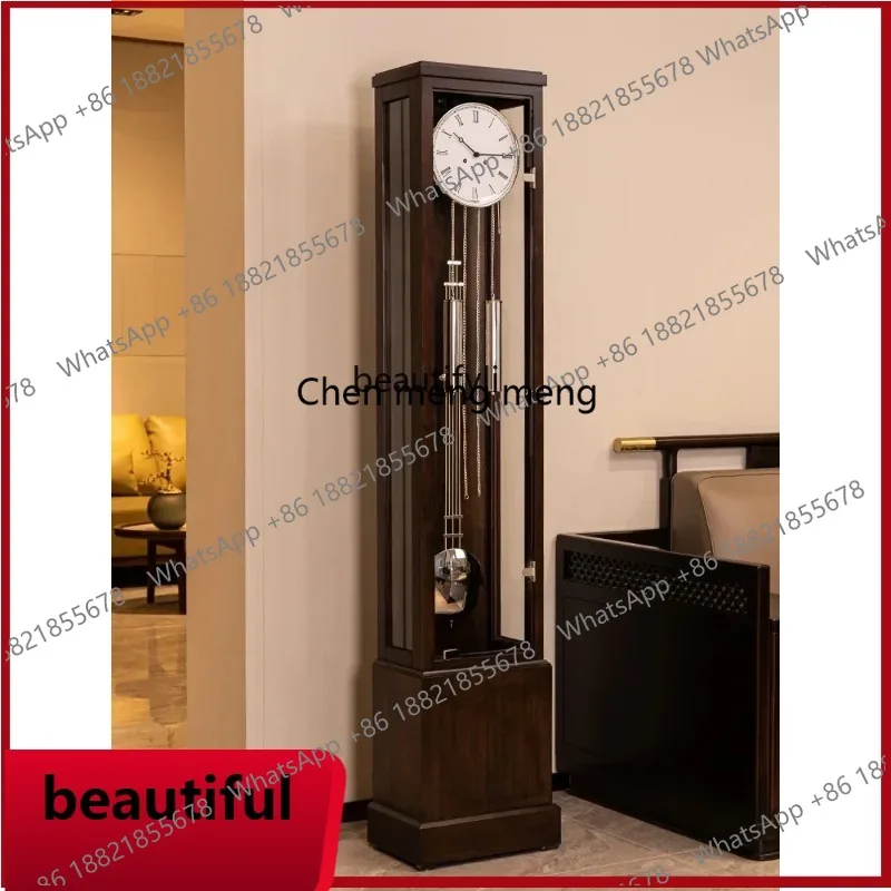 New Chinese style, simple European floor clock, living room advanced large table clock, vertical pendulum clock X