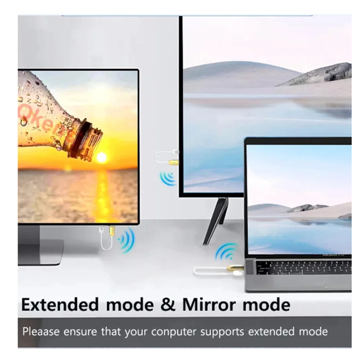 

AB54-5G 30M Wireless HDMI-Compatible Extender Cable Audio Video Transmitter&Receiver Display Adapter for Camera