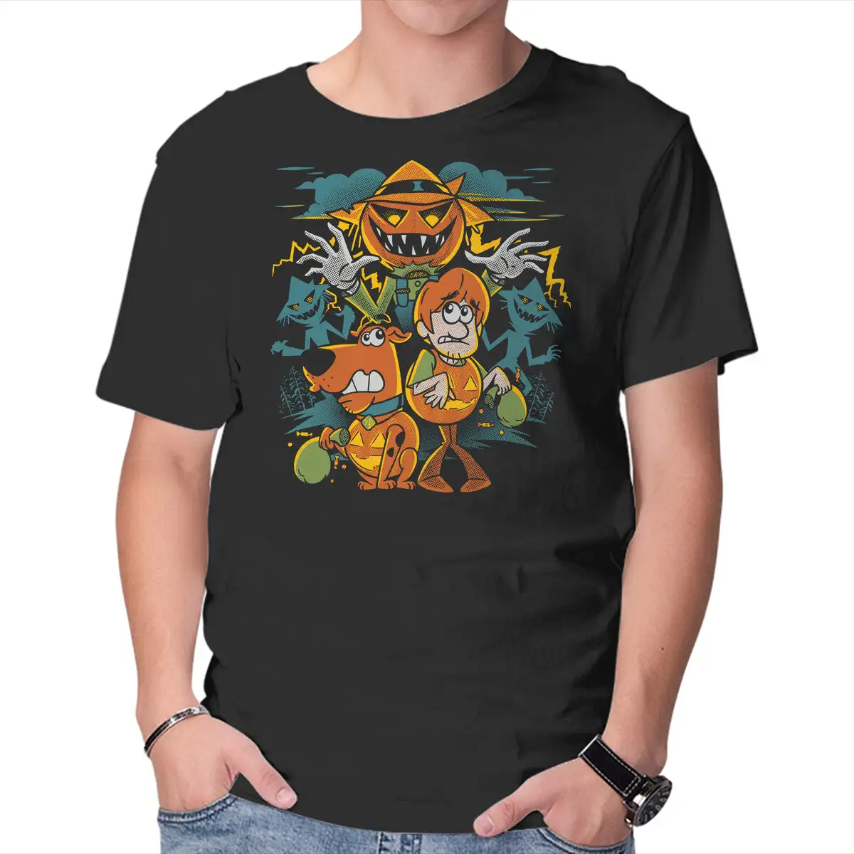 Mystery Tricks Or Treats Anime Graphic T-shirts For Men Clothing Women Short Sleeve Tees Vintage High Quality 100%Cotton