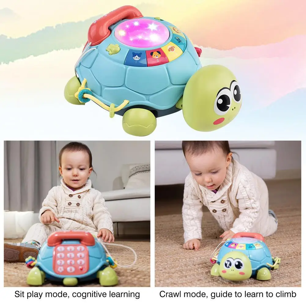 Children's Phone Early Baby Toy Learning Education Education Story Machine Baby Puzzle 6 Months Baby Crawling Music Turtle Phone