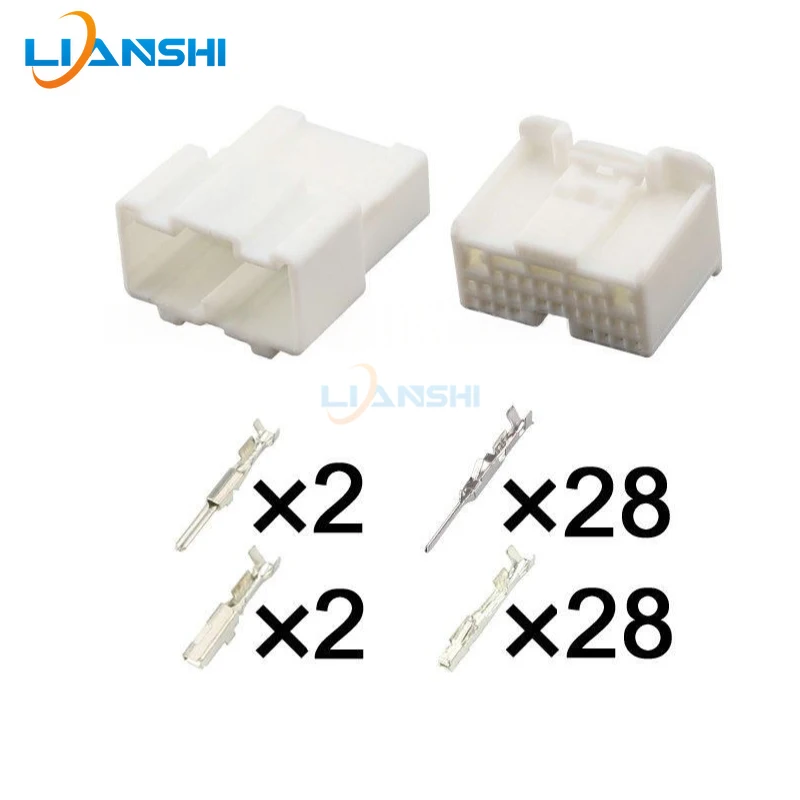 30P automotive connector 1318758-1 is applicable for Volkswagen and Toyota vehicle body ECU, door and headlight wiring.