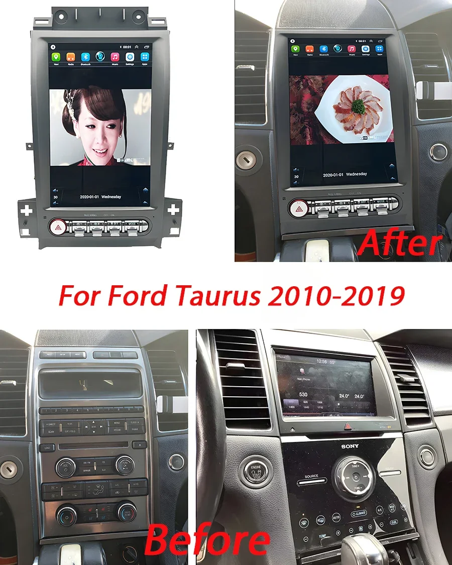 

Android13для Ford Taurus 2010-2019 автомобильный радиоприемник мультимедийный видеоплеер беспроводной Carplay авторадио стерео GPS Navi головное устройство экран