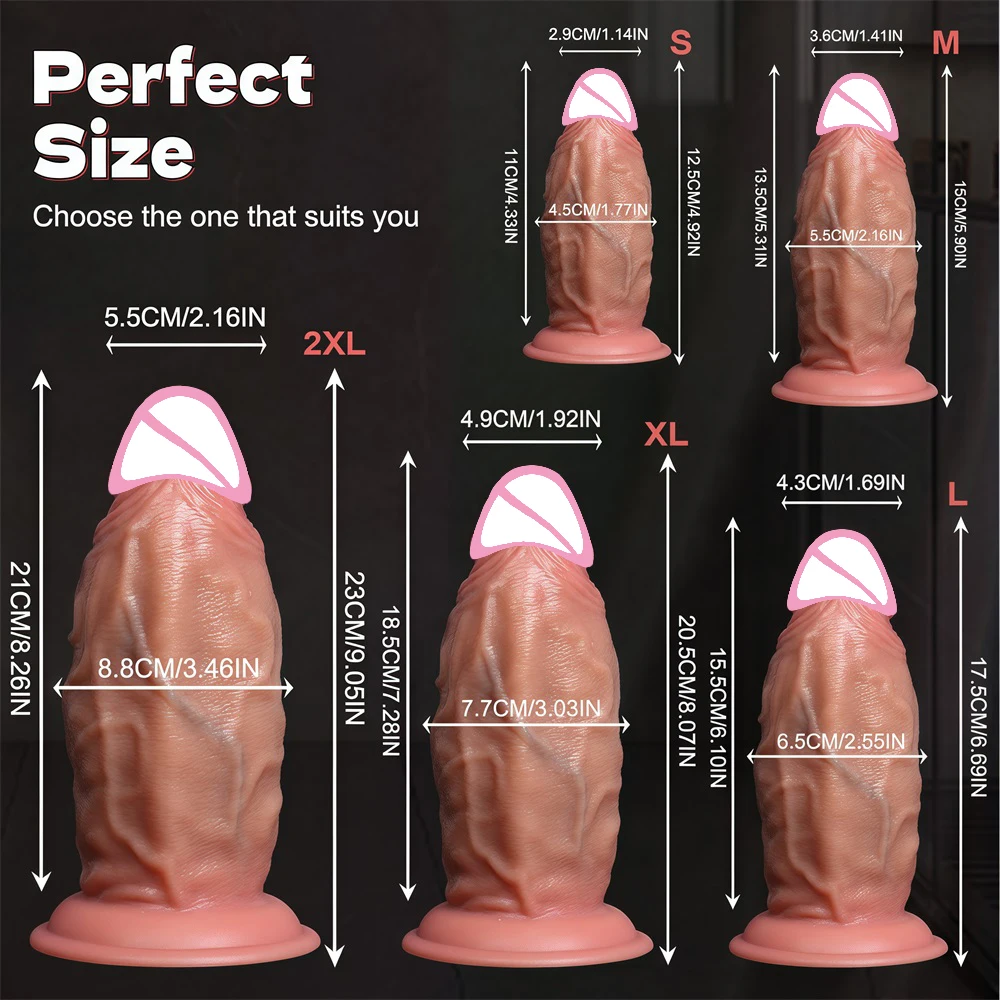 Huge Thick Dildo Big Dick Sex Toy for Women Soft Silicone Anal Big Penis With Super Suction Cup Female Masturbation Sex Products view 6