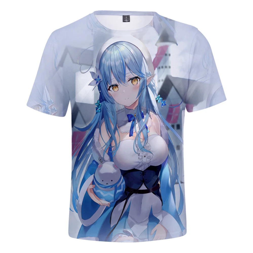 HOLOLIVE VTuber Yukihana Lamy T-shirt 2023 New Summer Crewneck Short Sleeve Streetwear Men Women's Tshirt Harajuku 3D Clothes