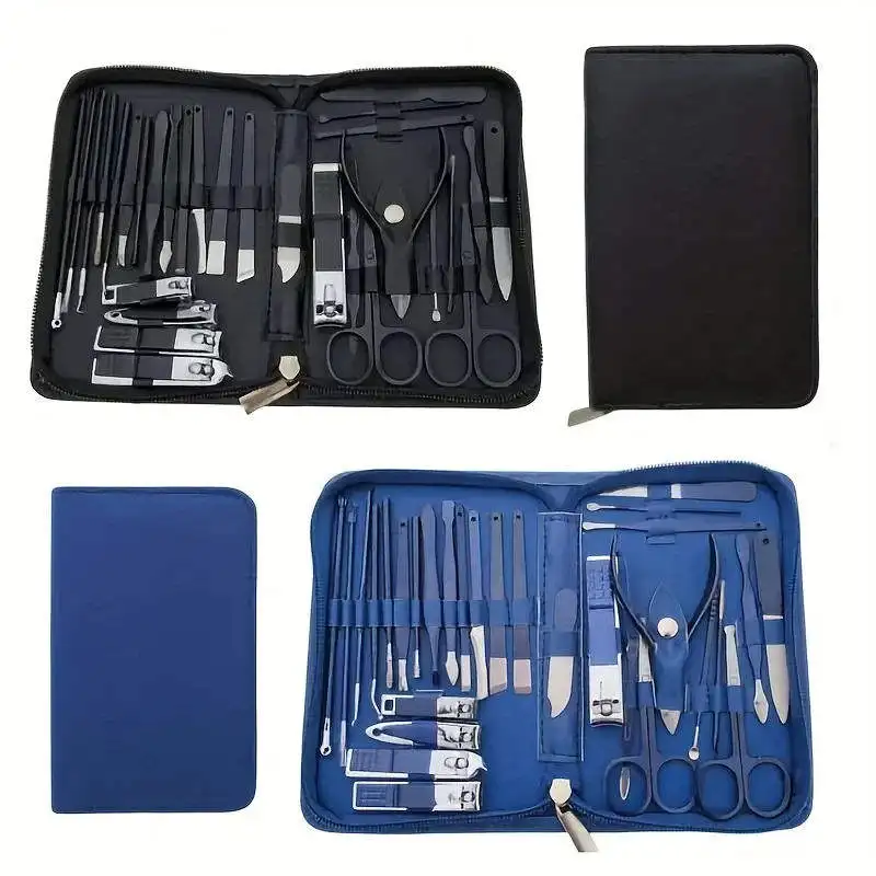 30 in 1 Nail Clipper Set Manicure Set Nail Kit for Women Men Stainless Steel Manicure Kit Professional with Travel Case