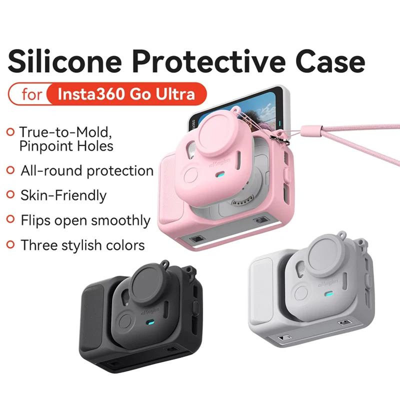 

For Insta360 GO Ultra Silicone Protective Case All-round Scratch-resistant Shock-resistant Protection Shell Camera Accessories