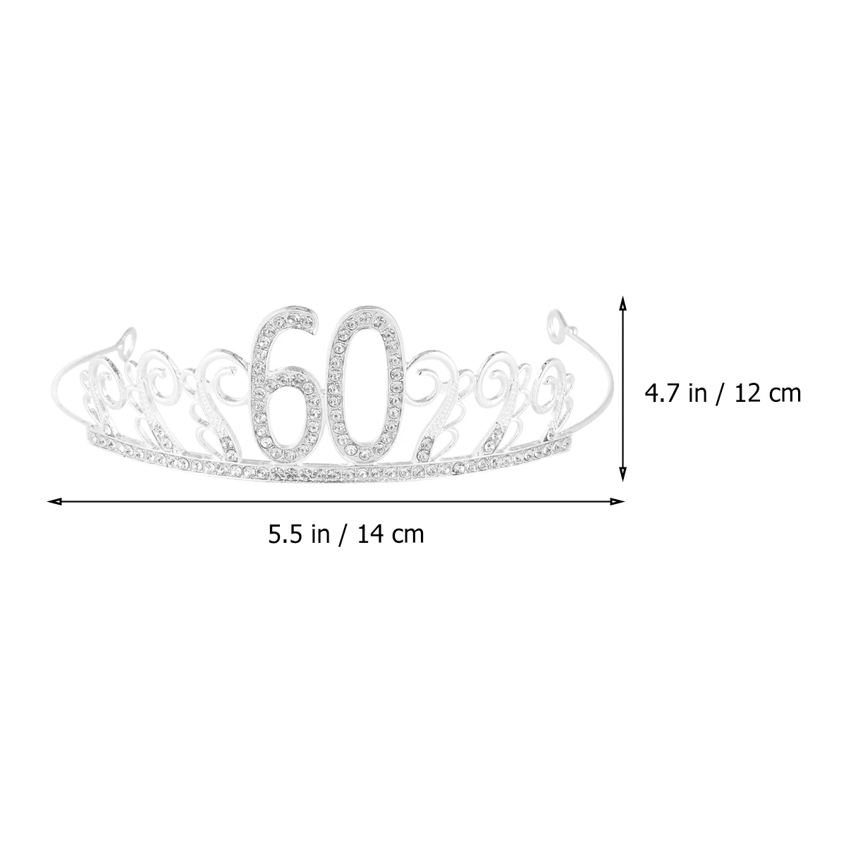 

Crystal Crown Decoration Accessories Elegant Tiara Decor for Birthday Wedding Party Cake Topper Premium Material Durable