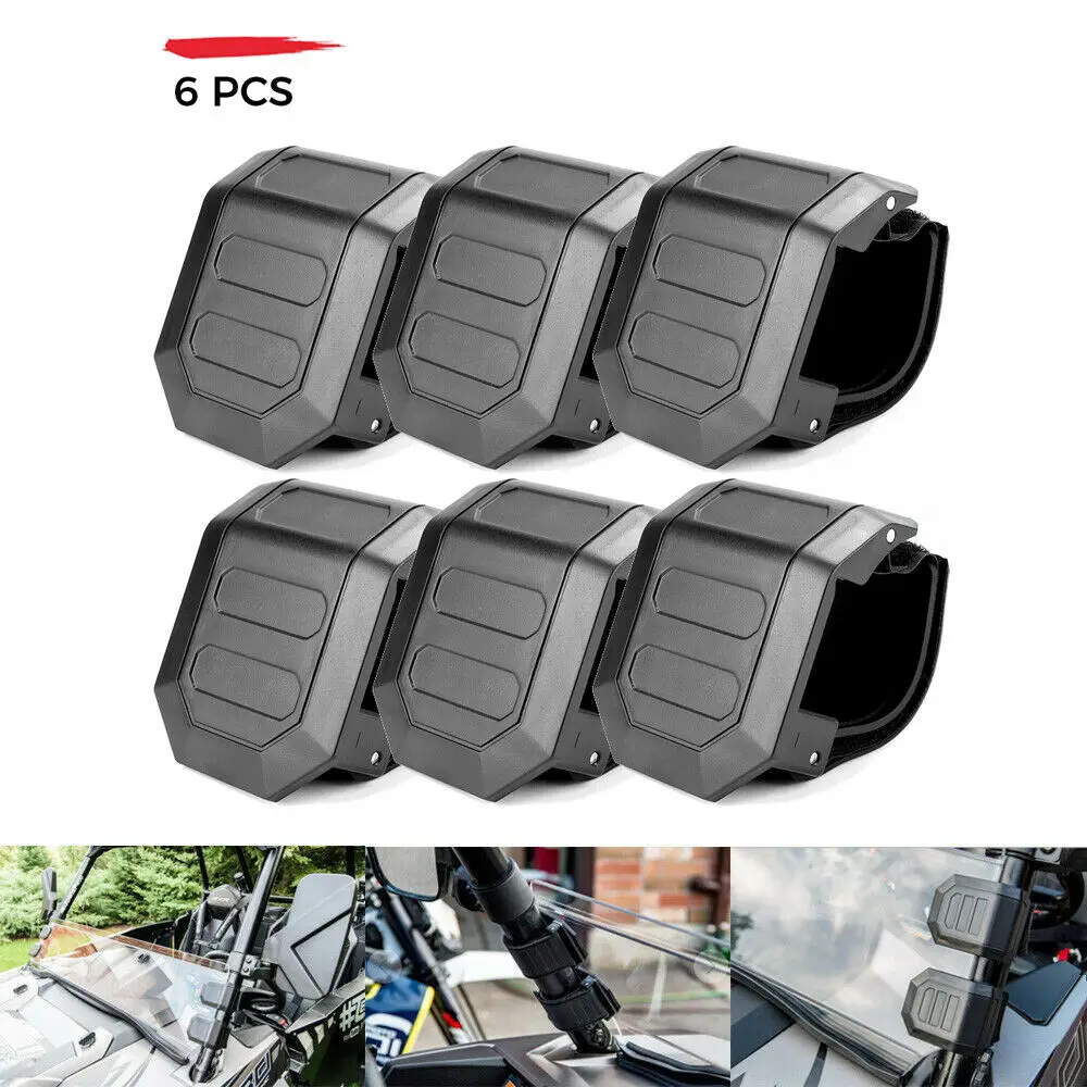 6X UTV Windshield Window HD Clamp Universal for Can-Am Maverick X3 1000 Commander for Honda Pioneer for Polaris RZR