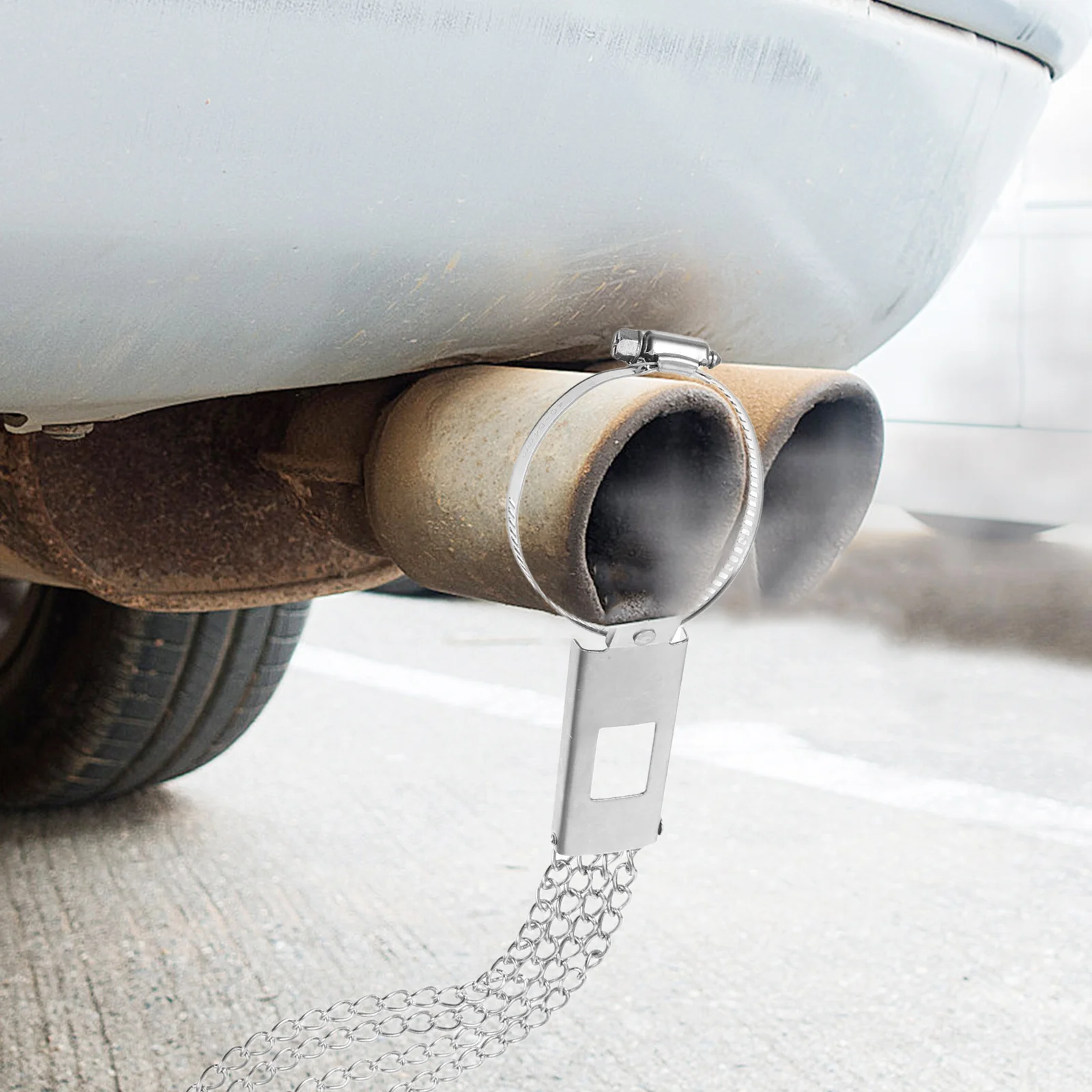 4 Units Car Static Eliminator Strong Metal Chain Anti Static Tail Strip for Effective Ground Discharge Electrostatic Belt Use