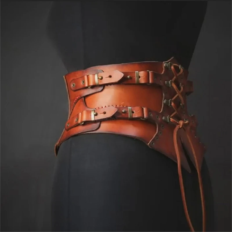 

Vintage Corset Waist Belt for Women Costume PU Girdle Belt Waiststrap Party Props Waistband Cosplay Costume