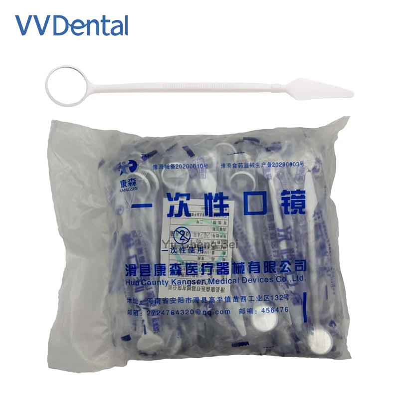 100pcs/bag Dental Disposable Explorers Tweezers Oral Mirrors Temporary Double Ends Probe Hook Dental Instrument Tools