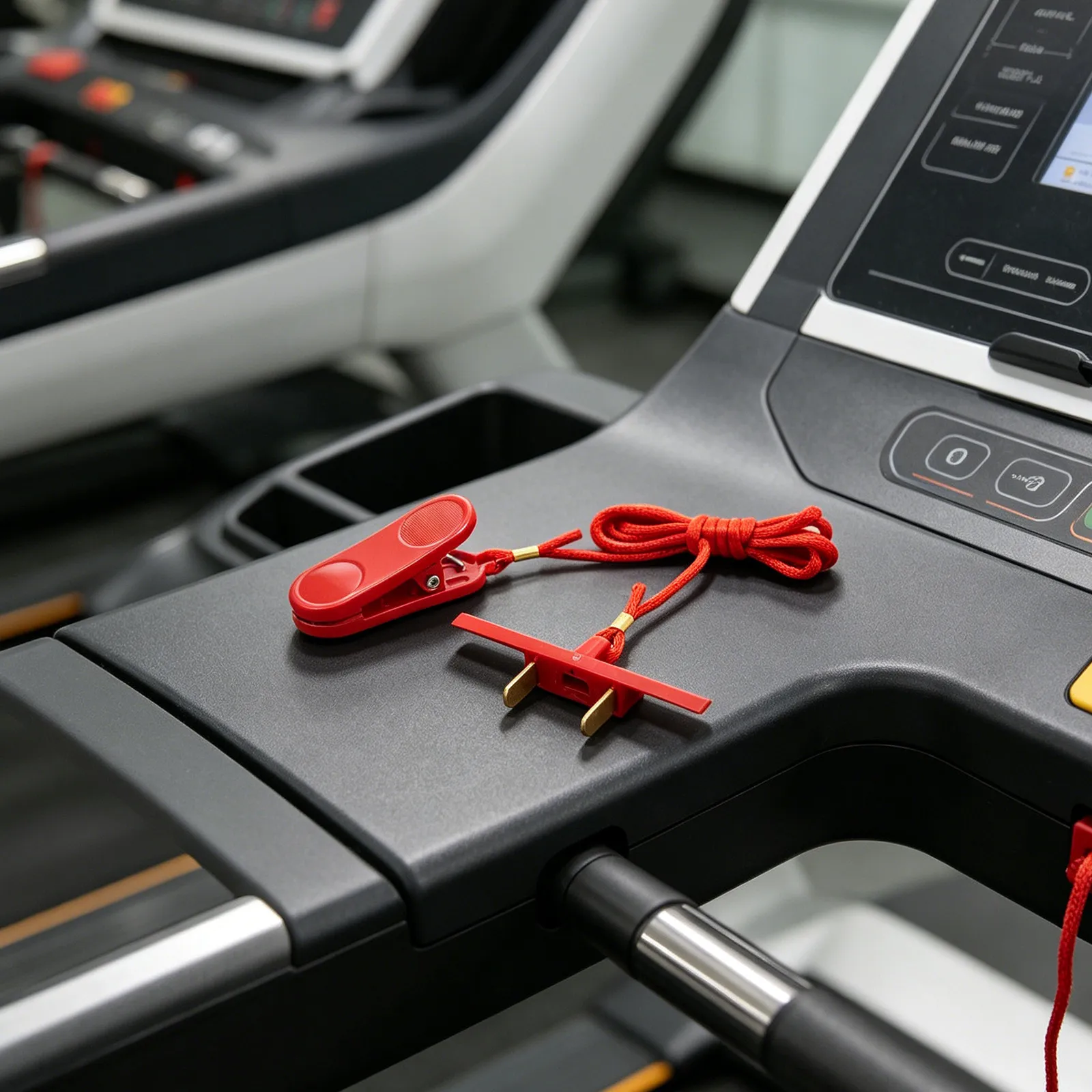 Imagen 5: Llave de doble punta para paro de emergencia de cinta de correr, clip magnético de repuesto para máquina de correr, equipo de ejercicio de gimnasio