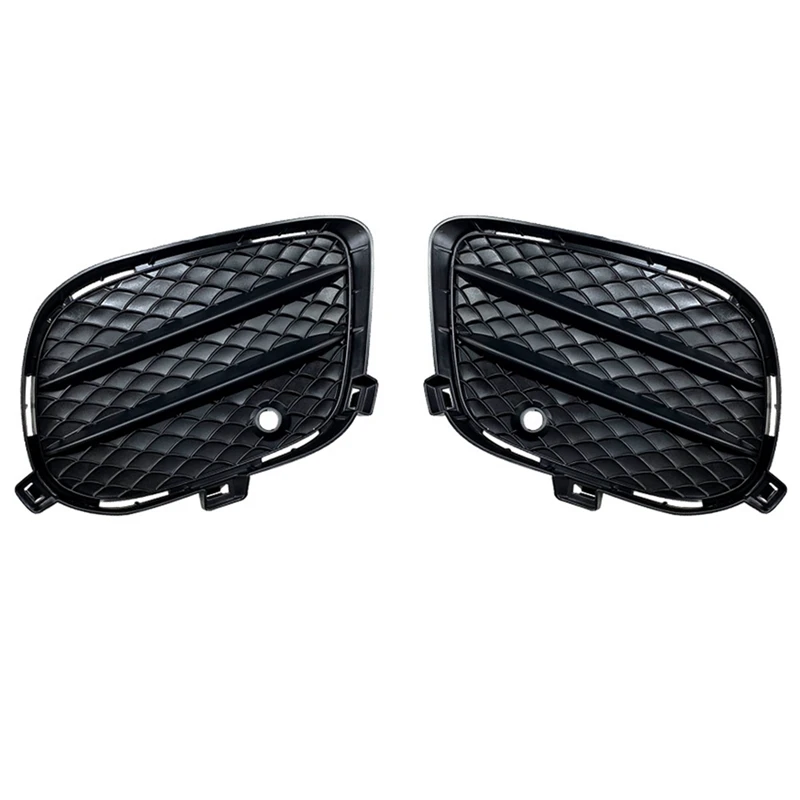 Car Front Bumper Fog Lamp Grille Covers Black ABS For Mercedes-Benz GLE GLS GLE Coupe W166 X166 C292 AMG 2015-2019