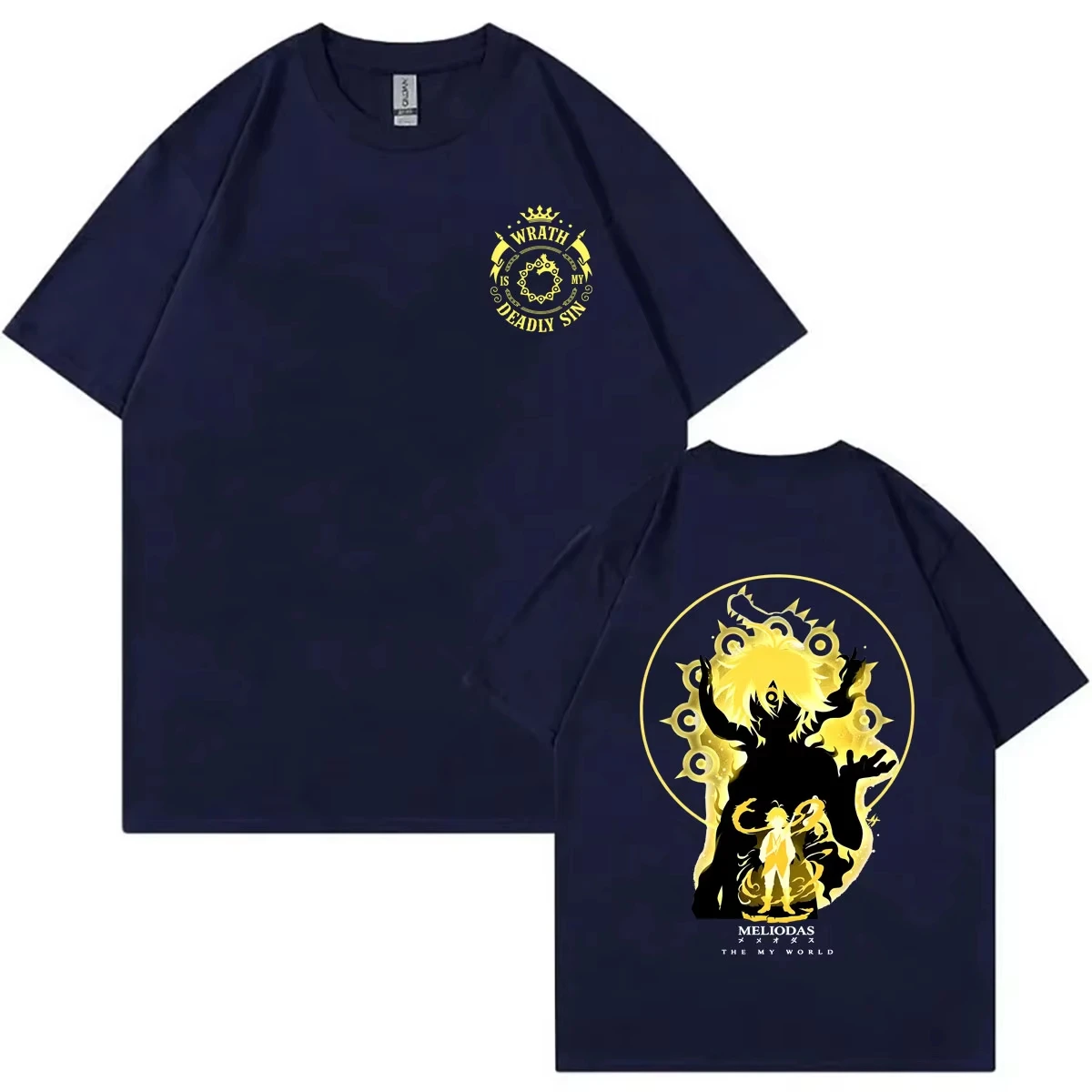 Summer Hot Sale Anime The Seven Deadly Sins Dragon's Sin of Wrath Meliodas The My World T-shirt Unisex Hip Hop Streetwear Top