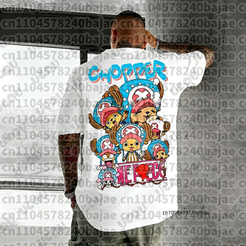 2026 New One Piece Chopper Anime Graphic Print Men's Cotton T-shirt Summer Short Sleeve Tees Casual Clothes Oversized Unisex Top