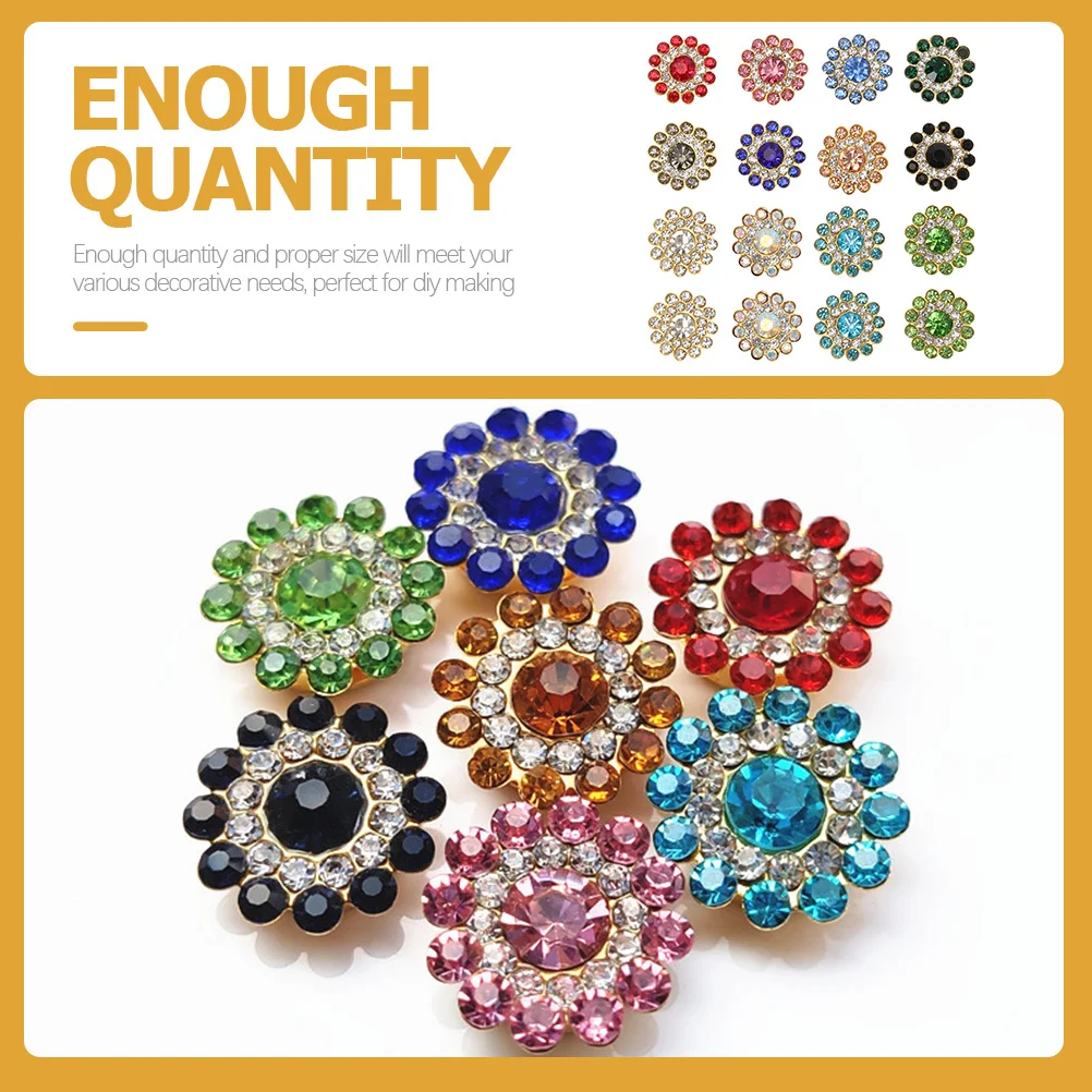 

100Pcs Sunflower Rhinestone Embellishments Sparkling Flatback DIY Accessories for Clothes Costumes Bags Shoes Jewelry Making