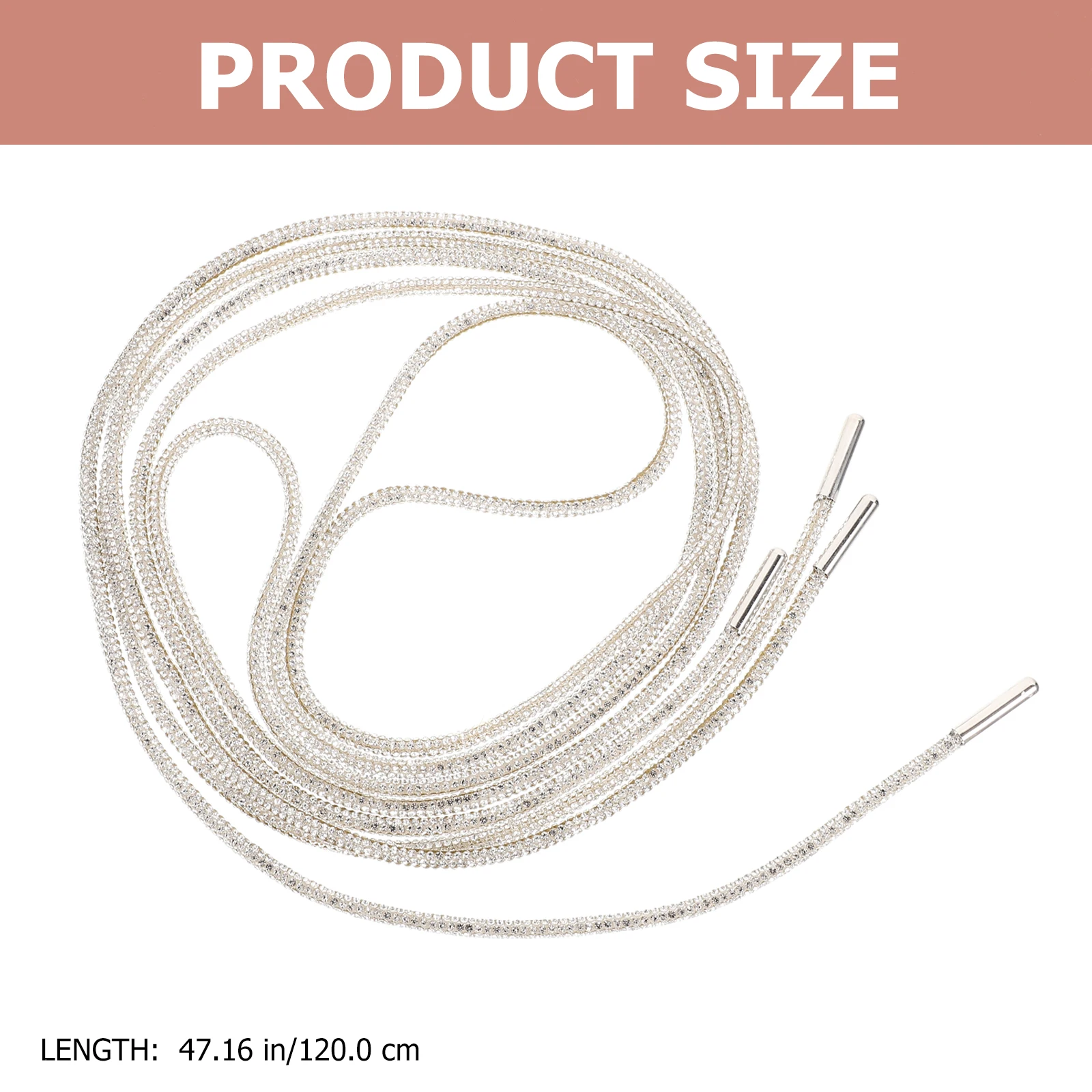 

Crystal Rhinestone 120cm Rhinestone Shoe Laces White DIY Bling Laces for Sneakers Casual Shoes Boot Long Durability