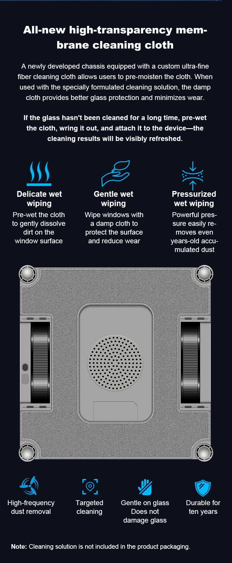 Window Cleaning Robot Liectroux S11, 4-Way Water Spray, 9000PA,Home Glass Floor Wall Tiles Cleaner Robot, Floating Scraping Tech