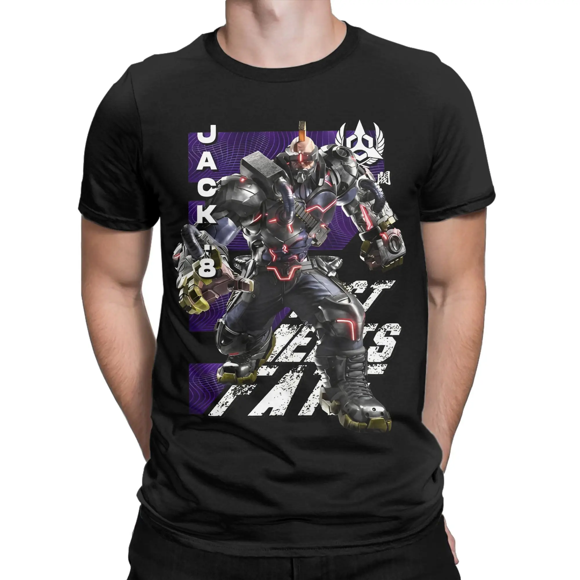 Tekken 8 Jack-8 T-Shirts for Men Women Video Game Casual Cotton Tee Shirt Round Neck Short Sleeve T Shirt Adult Clothing