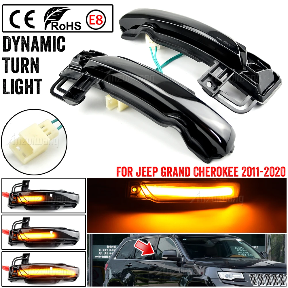 

Led Side Door Wing Mirrors Dynamic Sweep Turn Signal Light For JEEP GRAND CHEROKEE WK2 2011-2020 Sequential Indicator Lamp