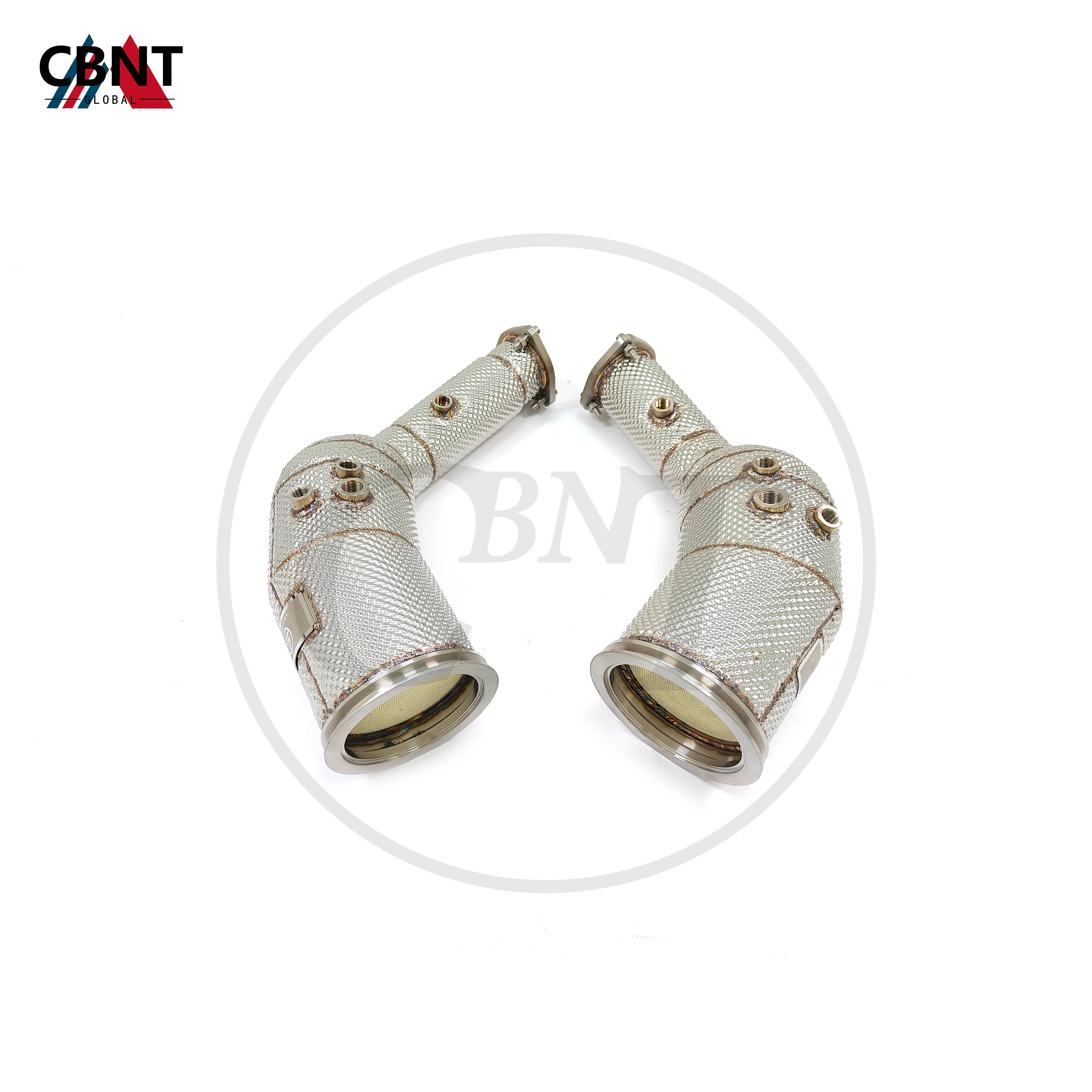 

CBNT For Audi RS6 RS7 C8 4.0T Exhaust Headers Catted/Catless Downpipe with OPF High Quality SS304 Exhaust-pipe with Heat Shield