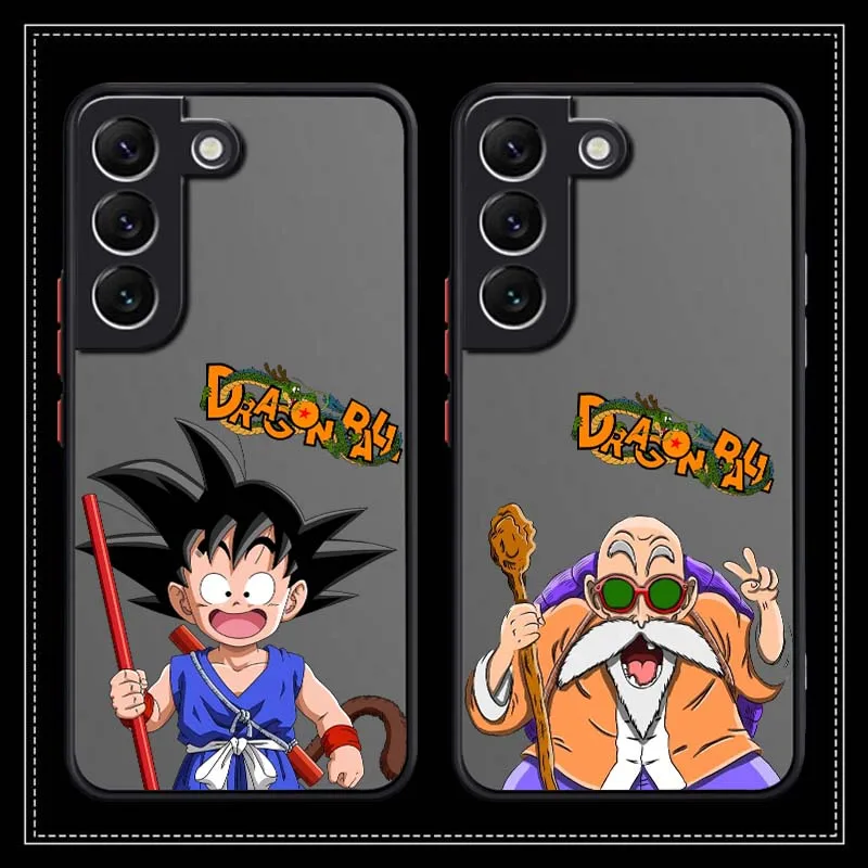 

Anime Dragon Ball Pattern For Samsung S25 S24 S23 S22 S21 S20 S10 S9 Ultra Plus Edge FE 5G Frosted Translucent Phone Case