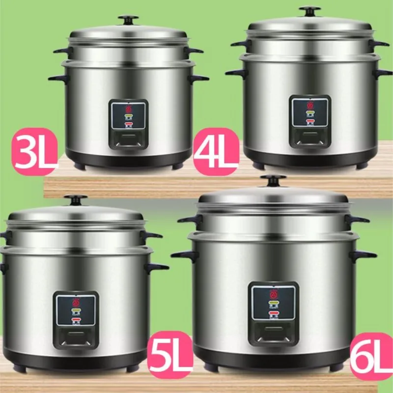 304 Stainless Steel Liner Uncoated Rice Cooker Home Authentic Old-fashioned 3L 4L 5L 6L 8 People