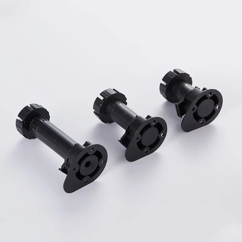 Adjustable Height Adjustable Cabinet Legs, Plastic Table Legs, Kitchen Furniture, Sofa Legs, Thickened Black