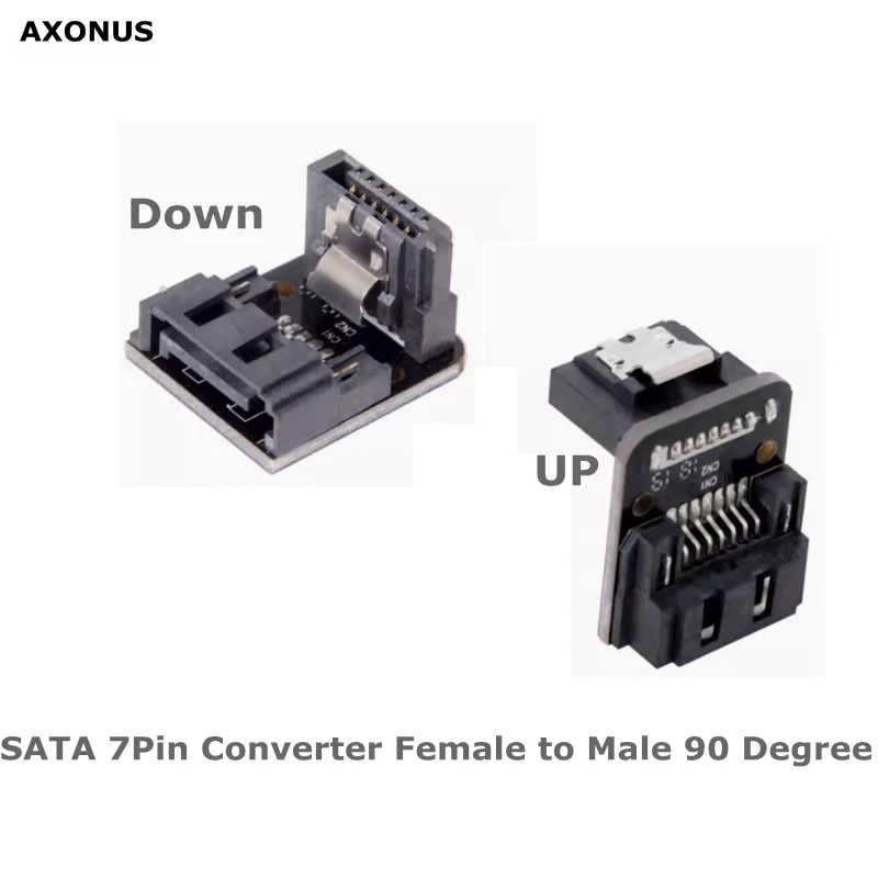 

SATA 7Pin Converter Female to Male 90 Degree Angle Elbow Adapter Computer Case Motherboard SATA Serial Data Cable with Lock