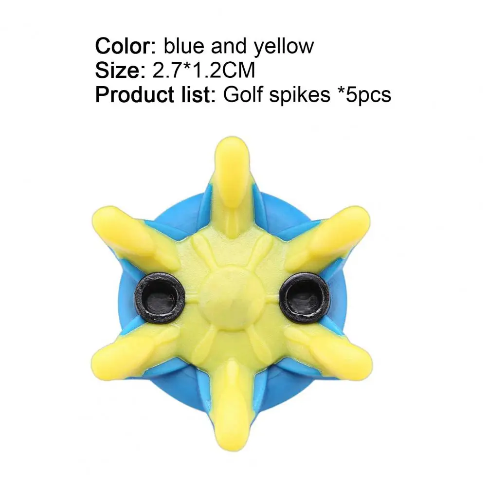 5Pcs Golf Spikes Cleats Portable Harmless Short Teeth Golf Shoes Spikes Golf Studs Golf Training Aid s