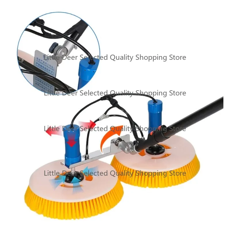 

7.5M Factory Price Double Head Solar Panel Cleaning Brush Machine Water Powered Rotating Solar Plate Cleaning Rt