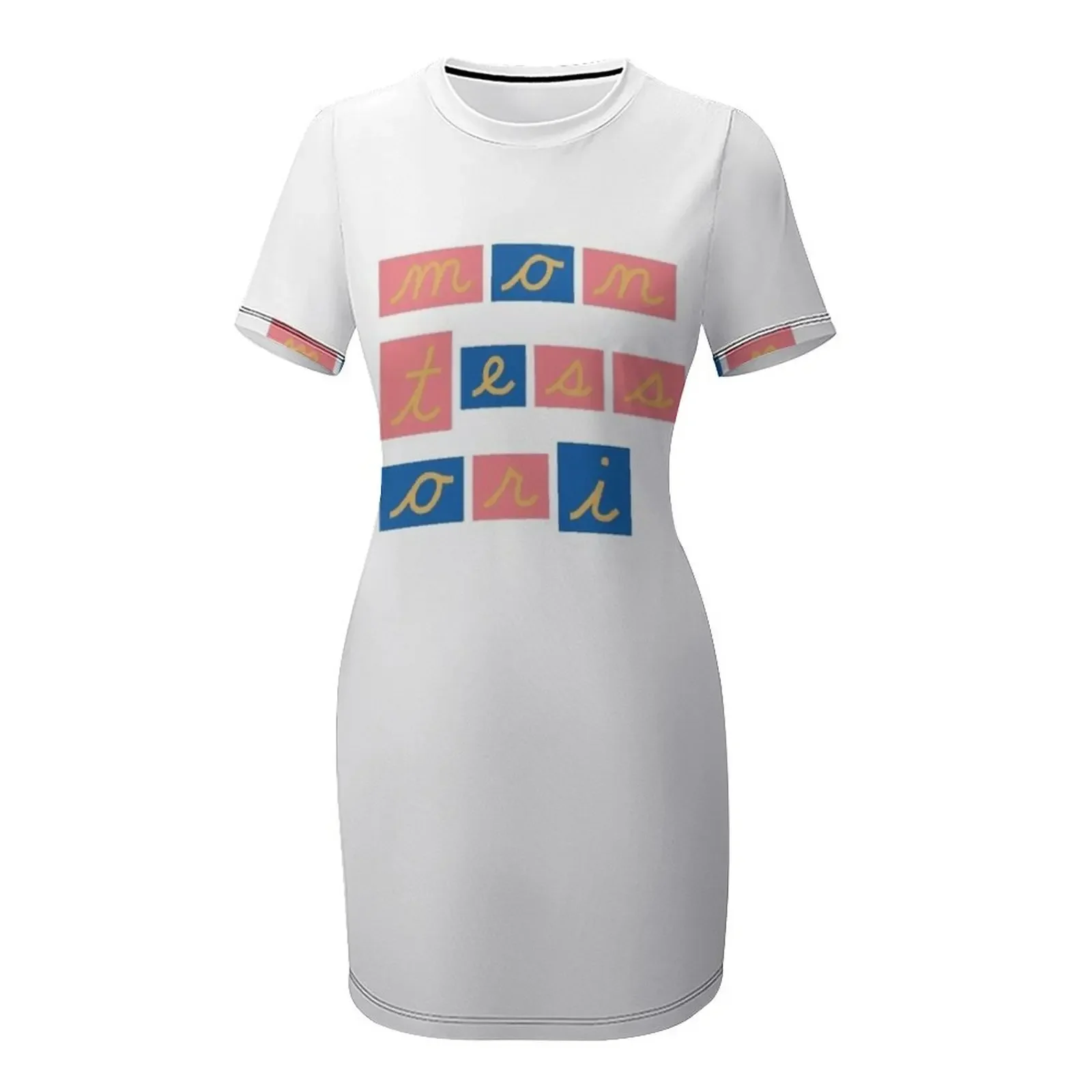 Montessori Sandpaper Cursive Letters Short-Sleeved Dress summer dress korean women cute dress women summer - view 4