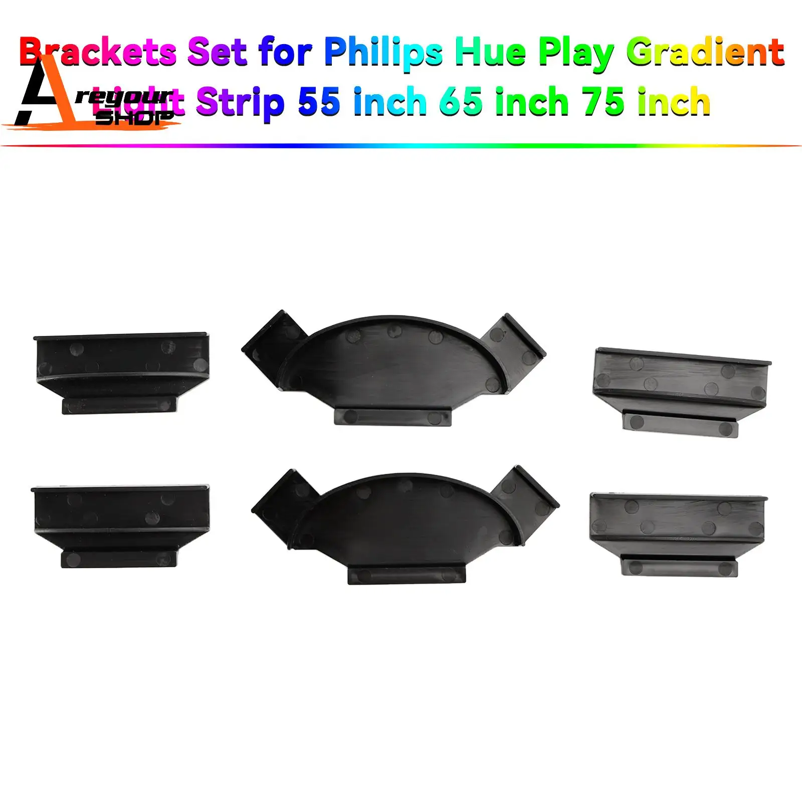 Jeu de supports pour bande lumineuse dégradée Philips Hue Play 55 pouces 65 pouces 75 pouces Jeu de supports pour bande lumineuse dégradée Philips Hue Play 55 pouces 65 pouces 75 pouces