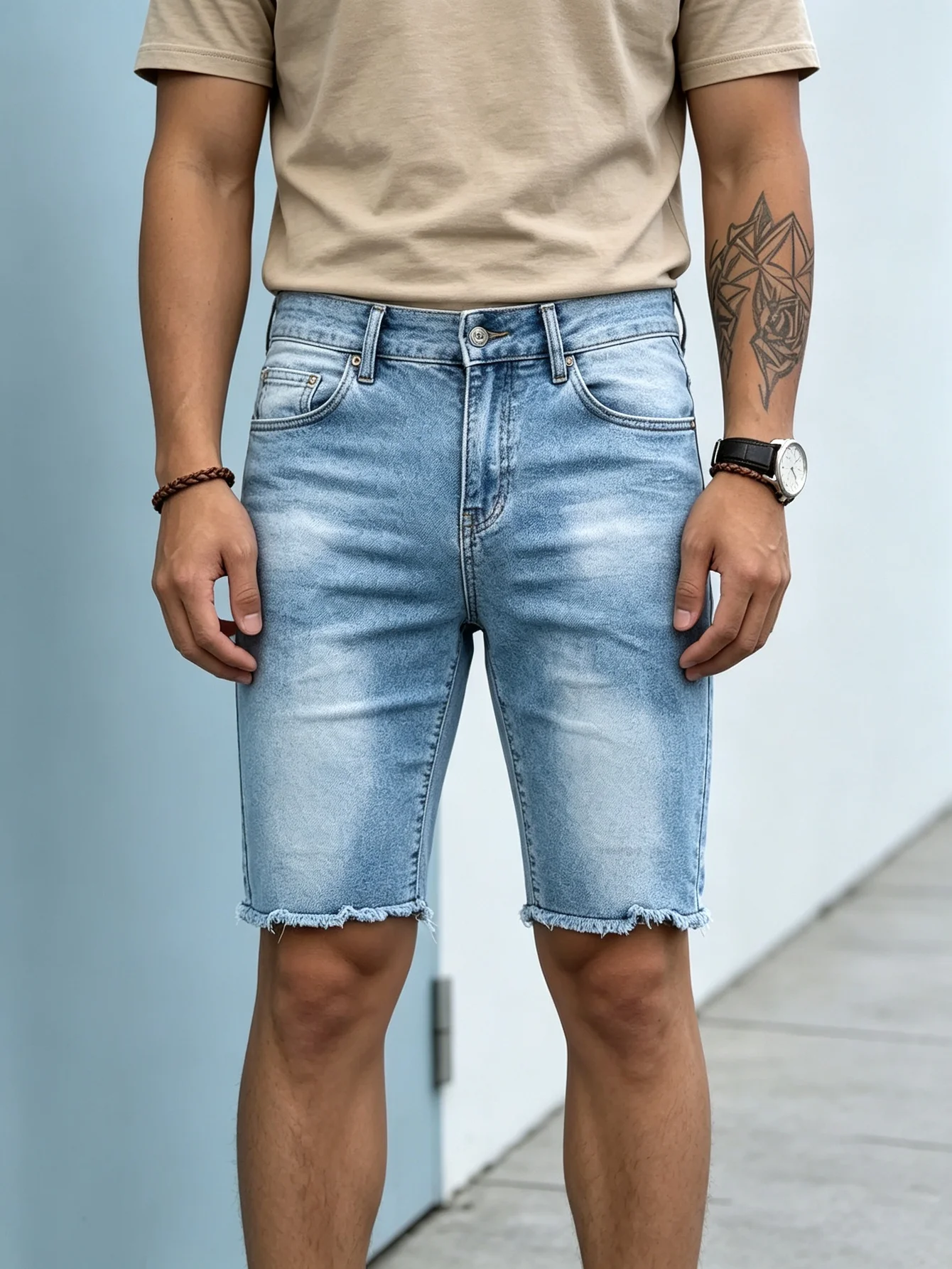 American Trendy Urban Street Denim Skinny Jeans for Men, Y2K Stretch Pants, Daily Wear Gift view 5