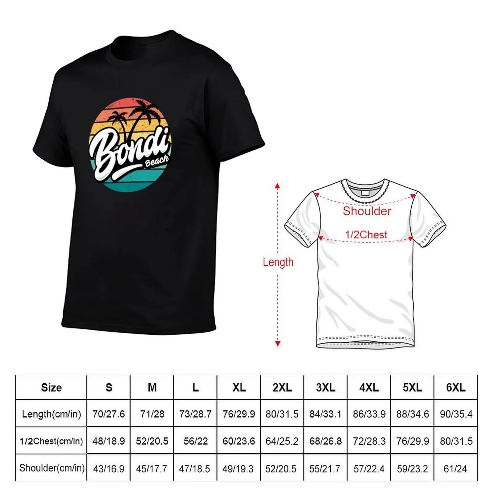 Bondi Beach Australia Sydney, Tropical Destination T-Shirt man t shirt anime t shirts for men pack