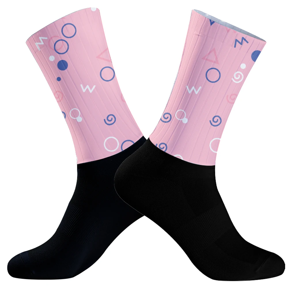 Chaussettes de voyage de compression océanique pour hommes, motif sans couture, chaussettes de sport Harajuku, chaussettes de cyclisme décontractées