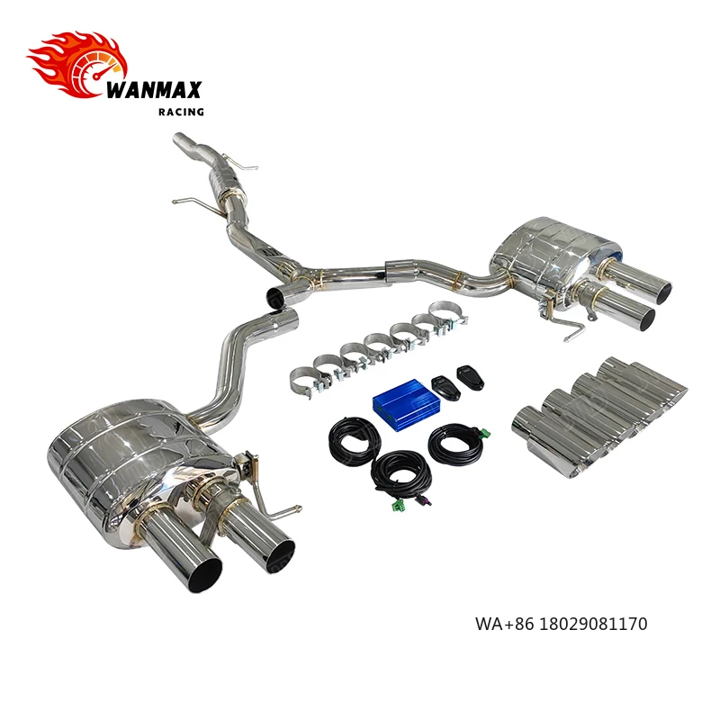 

Высокопроизводительная выхлопная система из нержавеющей стали 304SS с клапаном, Catback, для Audi A5 V4 4WD 2.0 2022 года без OPF