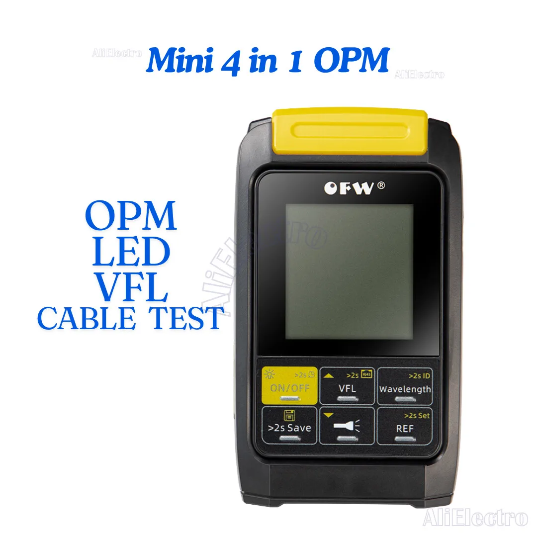 Imagem -03 - Mini Multifuncional Medidor de Potência Óptica Visual Fault Locator Rede Cabo de Teste Óptica Fiber Tester Opm 30mw Vfl em V30