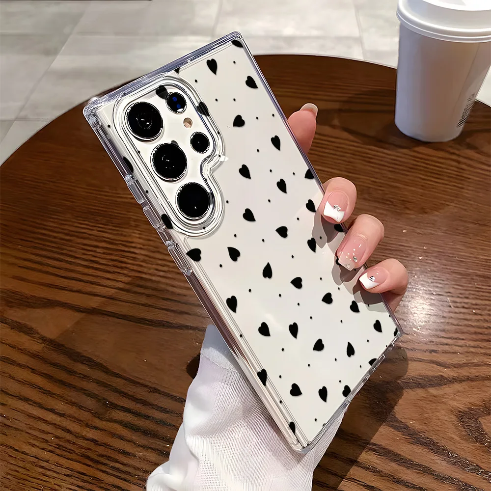 Милый красочный чехол для телефона с сердечком для Samsung Galaxy S25 S23 S24 S22 Ultra Plus, противоударный чехол для Galaxy S24+ S23+ S25+