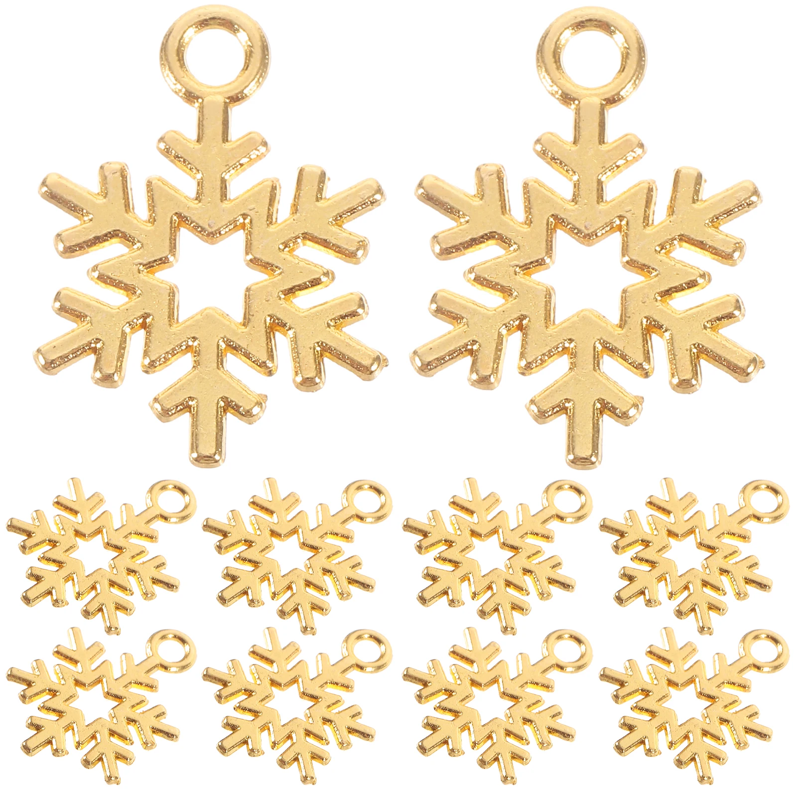 100 قطعة ندفة الثلج سحر سبائك النتائج مجوهرات DIY اكسسوارات لعيد الميلاد أقراط قلادة سوار صنع