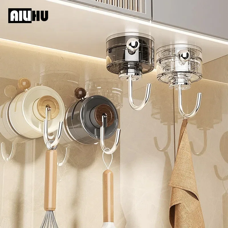 

Vacuum Non-marking Sticky Hook Bathroom Suction Cup Hook Non-perforated Load-bearing Strong Kitchen Multi-function Swivel Hook