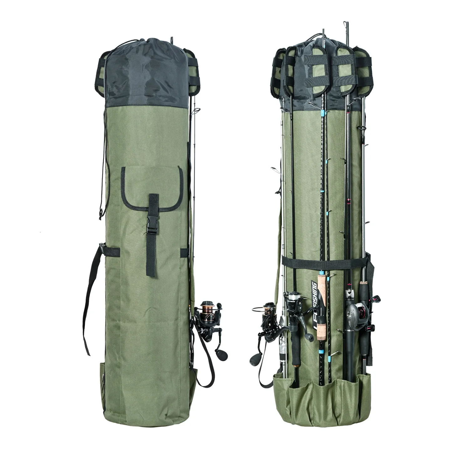 

Folding Fishing Rod Durable Oxford Fabric Fishing Rod Case Portable Fishing Tackle Outdoor Fishing Equipment