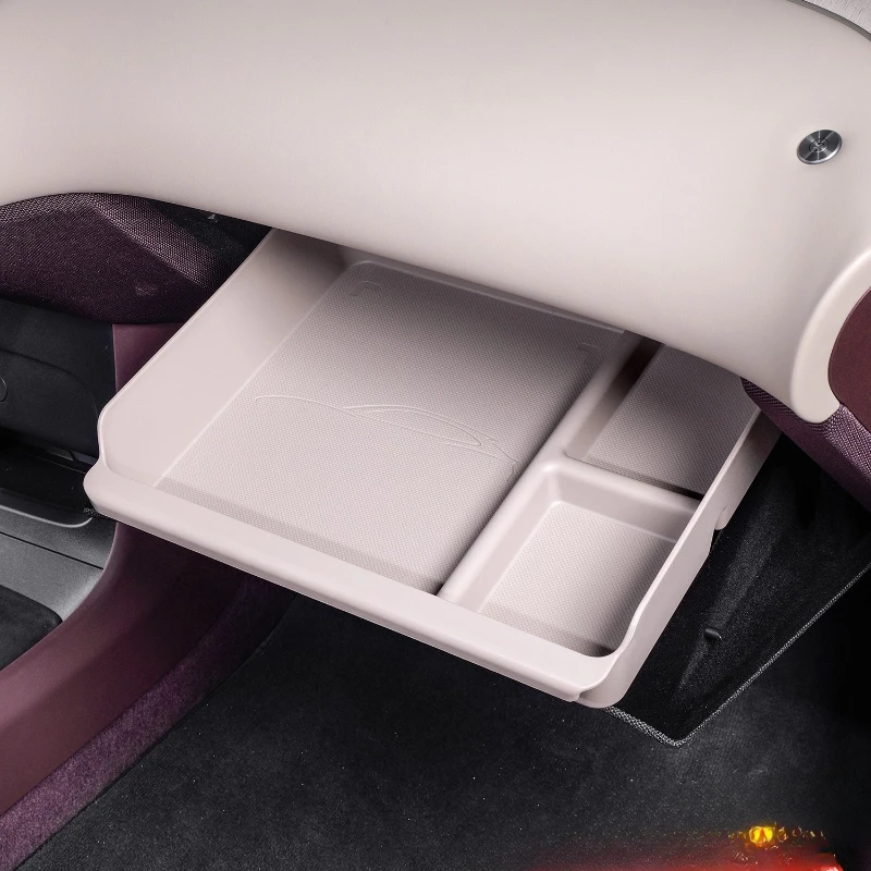 Car Gloove Box Organizer TPE Hidden Drawer Co-pilot Storage Box Stowing Tidying Car Interior Storage Accessories For Xiaomi YU7