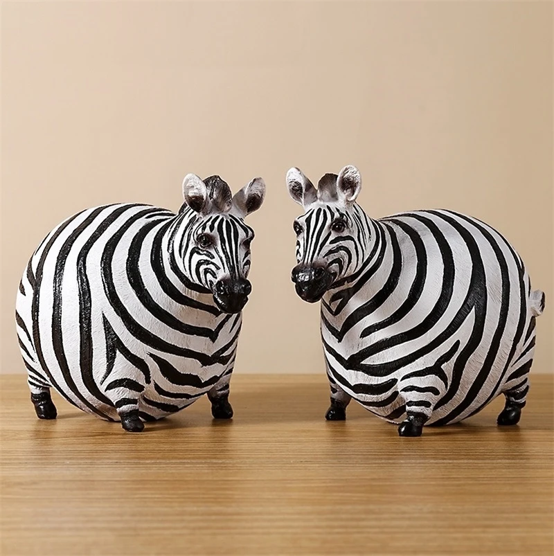 Funny Balloon Zebra Sculpture Resin Zebra Statue African Savannah Wild Animal Decor Home Shelving Ornament Cabinet Handcraft