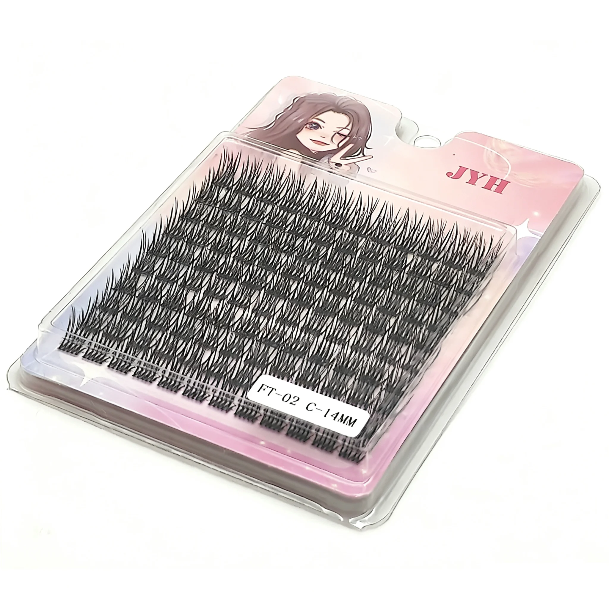 10/12/14/16mm C/D Curl Flat Eyelash Extensions Individual Soft Tips Light Split Double Tips Lash Extensions Wholesale