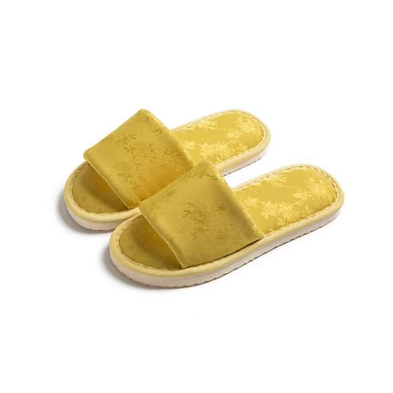 2026 Women Slippers Chinese Style Indoor Platform Slippers Women Silk Shoes Flower Print Thick Sole Daily Home Floor Slides - view 5