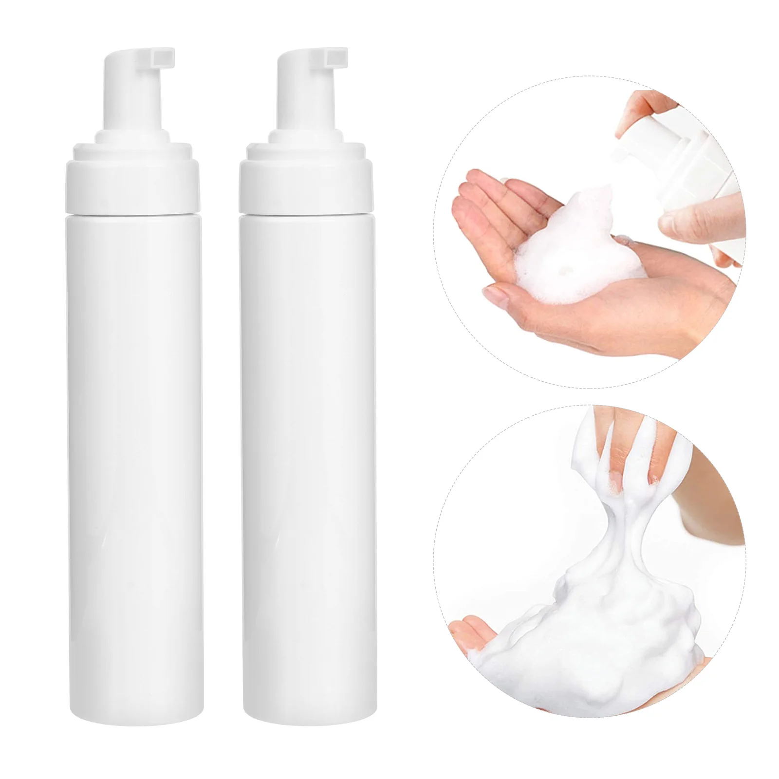 

4 Pcs 250ml Foam Bottle Facial Shampoo Refillable Foaming Empty Plastic Dispenser Pump