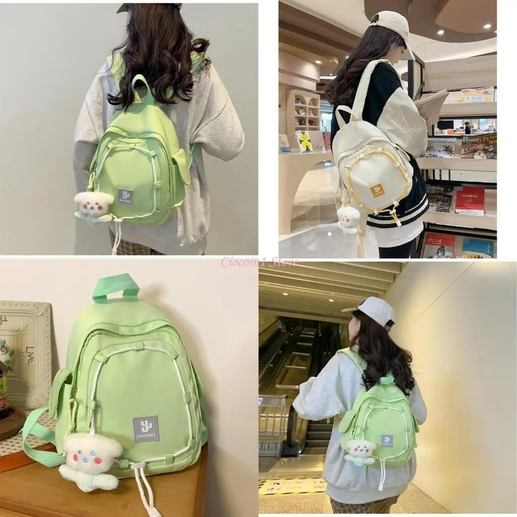 

Y1ub Компактная нейлоновая школа рюкзак корейская версия для студенческой книжной сумки с орнаментом